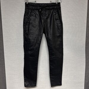 Bevy Flog Pants Womens 25 Skinny Black Geometric Drawstring Pull On